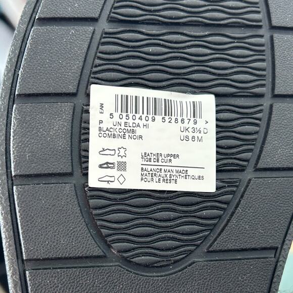 Clarks Unstructured Leather Tall Shaft Boots Un Elda Hi Black Size 6 NIB - Picture 10 of 13